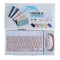 Ultra-Slim Bluetooth Keyboard and Mouse Combo Rechargeable Portable Wireless Keyboard Mouse Set for Apple iPad iPhone iOS 13 and Above Samsung Tablet Phone Smartphone Android Windows (pink). 