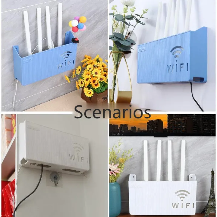 WiFi%20Router%20Storage%20Box%20Rack%20Wall-mounted%20Punch-free%20Living%20Room%20Wall%20Set-top%20Box%20Line%20Finishing%20-%20Image%203