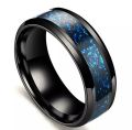 TUNGSTEN DRAGON BLUE LIGHTNING RING FOR BOYS - NEVER FADE. 