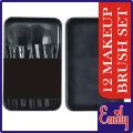 High Quality Makeup Brush Set 12 Pcs Make up Brush Set in Steel Box set of 12 brushes. 