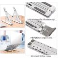 【Rongcai】 Laptop Stand, Adjustable Portable ABS Plastic Laptop Riser With 7 Levels Height Adjustment, Foldable Notebook Stand Laptop Stand Laptop Table Laptop Table Foldable Laptop Accessories Laptop Stand Adjustable. 