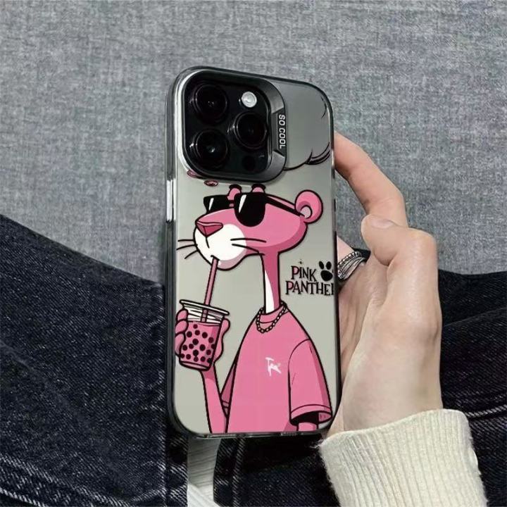 Pink Panther compatible with Apple 17 Pro Max phone case, stylish energetic case for iPhone 16, ins 15/14, European and American 13
