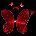 3 Pcs/ Set Kids Children Costume Cosplay Angel Wings Magic Wand Prop Girls Butterfly Fairy Wings Costume. 