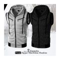 AL FAJAR Pack Of 2 Sleeveless Zipper Hoodies For Men. 