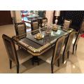 Golden and Black Dining Table Versace Style. 