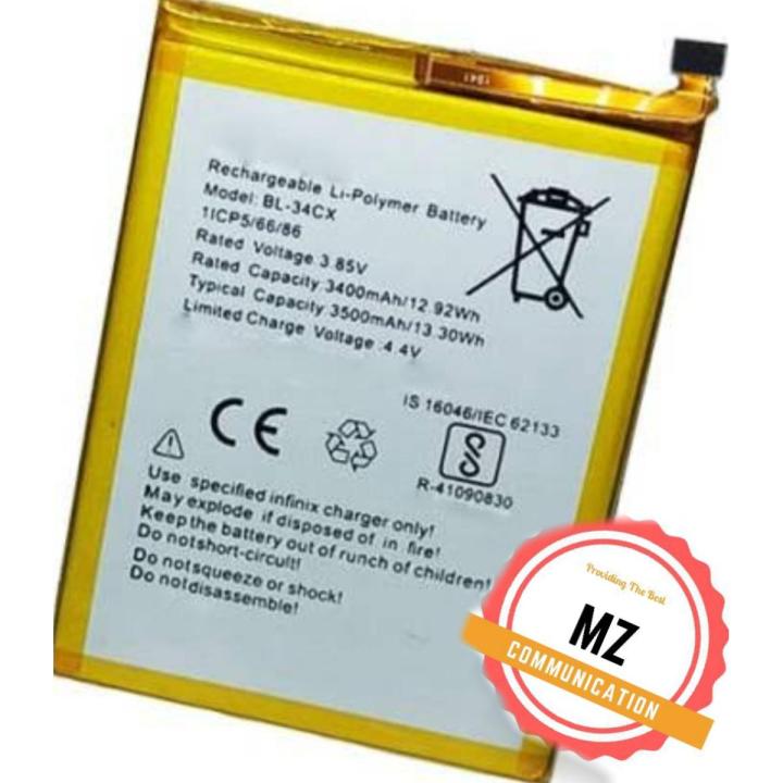 BL-34CX ORIGINAL BATTERY FOR INFINIX SMART 3 PLUS, X627, BL 34CX 3500MAH BRAND NEW BATTERY FOR BL34CX MOBILE