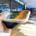 AMORVOR for Samsung A04 Back Cover Oil Painting PU Leather Case Soft Silicone Edge Mobile Cover. 