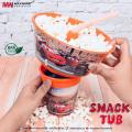 Snack and Drink Cup 2 in 1 with bibet Snacks Holder Cartoon Character Bowl Coke Cups French Fries Container. Snack Container, On-the-Go Snacking. 