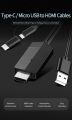 MiraScreen USB to HDMI Cable for Android Phone Tablet to TV, 1080P. 
