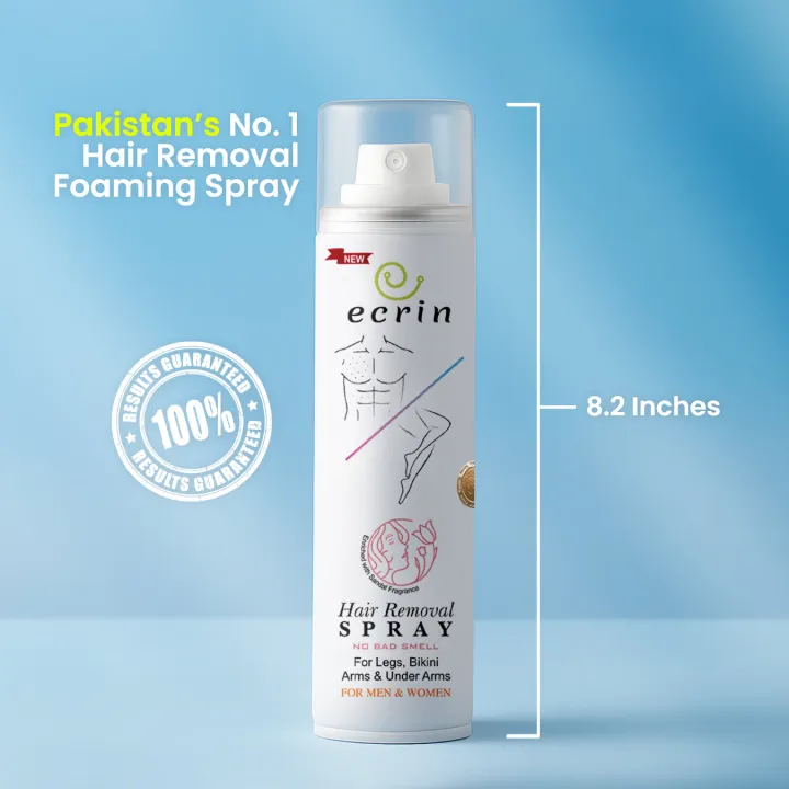 NEW Ecrin Hair Removal Foaming Spray - Advance Formula with Refreshing Fragrance (200ml) - Hair Removal Spray - Beauty