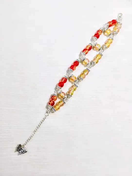 Handmade%20Double%20Layer%20Beaded%20Bracelet%20for%20Girls%20%E2%80%93%20Crackle%20Glass%20Beads%20with%20Butterfly%20Charm%20Elegant%20Stylish%20Fashion%20Bracelet%20-%20Image%204