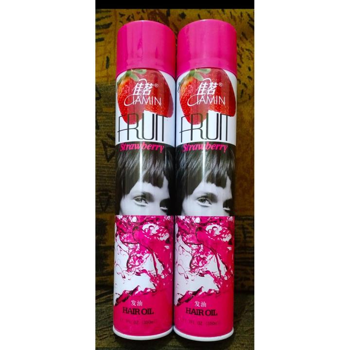 Fruit hair oil,2 spray strawberry flavour for hair unit.