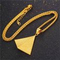Egyptian Pyramid Necklace men 316L Stainless Steel wheat Chain women Egypt Jewelry Medallion collar necklace. 