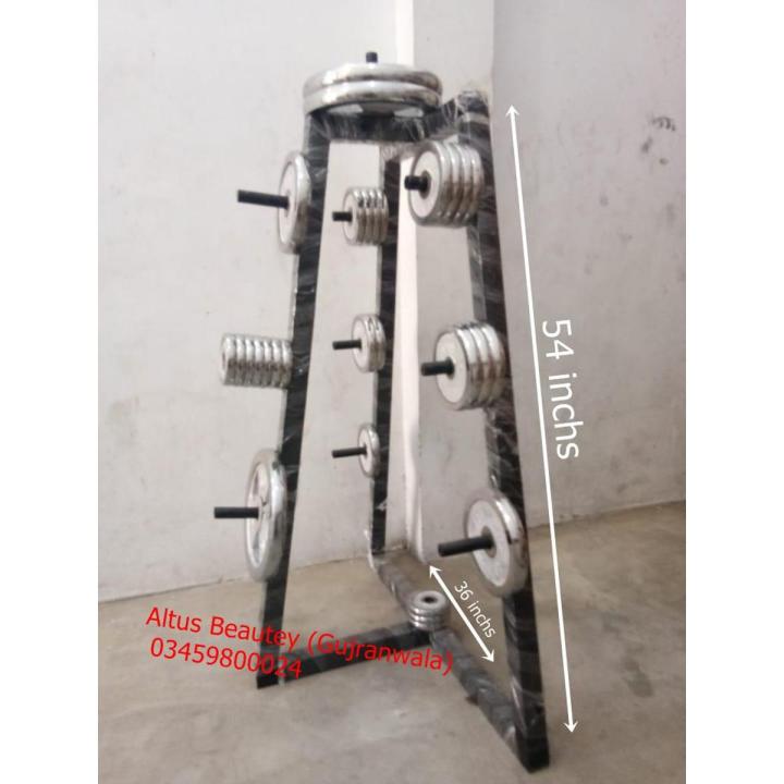 Weight Plate Rack - Plates Tree for Standard Weight Lifting Plates ...