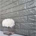 Techmanistan 3D Brick Wall Sticker Self-Adhesive Foam Wallpaper Panels, Wall stickers, Brick stickers, Wall decor. 