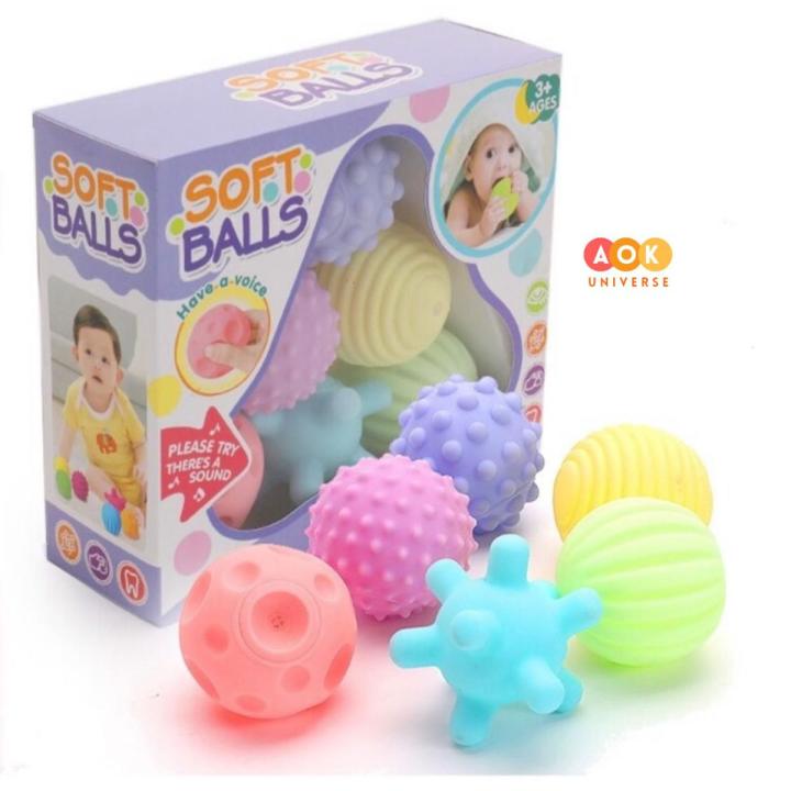 6-Piece Textured Ball Set: A Fun Toy for Babies and Toddlers, Nurture Your Baby's Sensory Development with Our Textured Ball Set, Perfect Toy