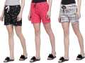 Pack Of 3 Printed Night Wear shorts For Girls and Women. 