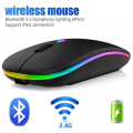 Wireless Mouse Gaming Mouse Backlight USB Compatible RGB Rechargeable Mice Silent Backlit Ergonomic Gaming Mouse for Laptop PC. 