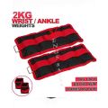 1kg 2 Kg 3kg Weight For Foot And Hand Exercise Ankle Weight Wrist Ankle Weight Red Made of Soft and Comfortable Polyester Material. 
