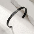 6mm Ayatol Kursi sleeve bracelet carved stainless steel opening adjustable bracelet men woman gifts. 