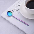 【BestGO】1 Set 8 Pcs Cute Small Coffee Spoons Stainless Steel Rainbow Demitasse Spoons for Tea Spoons Dessert Spoons Cutlery Set. 