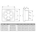 FEIDIAO Ventilating Exhaust Fan 8 inch Square - Imported. 