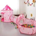 Kids Pop Up Play Tunnel Tent House, Game Play Children's Crawl Tunnel(Tunnel 3 pcs). 
