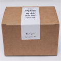 100pcs/roll Thank You Stickers Rectangle Seal Labels This Package Is Happy To See You Too Sticker Gift Box Packaging Decor Label. 