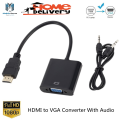 HDMI TO VGA Converter with Sound Audio Cable. 