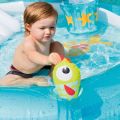 2.03m X 1.73m X 89cm Children's Paddling Pool With Slide Crocodile Inflatable Swimming Pool. 