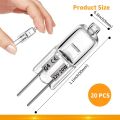 20 Pcs G4 Halogen Bulbs,20W 12V Halogen Light Bulbs 2 Pin Clear Lamp Bulb,for Cooker Lighting,Signal Lights,Track. 