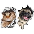 Funny Cat Dog Toilet Seat Cover Lid Sticker Bathroom Wall Art Decoration Decal. 