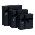 Pack of 3 Black Ribbon Gift Empty Box Small Medium & Large Size For , Chain, Pendant , Necklace Set etc. 10 x 15cm. 