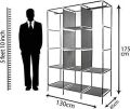 Fancy and Portable Foldable Almirah Wardrobe with 8 Shelves and 2 Long Shelves Clothes Organizer. 