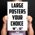 Custom Printed Large Posters 18x12 Inches Design Your Own Wall Art Best Quality Posters Customizable 18x12 Inches Premium Wall Decor. 