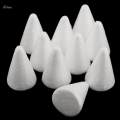 20Pcs 68mm White Cone Shape Styrofoam Foam Craft Polystyrene Material DIY. 