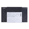 English Keyboard Replacement Stickers White on Black Any PC Computer Laptop. 