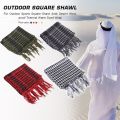 Outdoor Square Shawl Arab Desert Windproof Thermal Scarf Wrap for Men Women. 