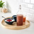 IKEA KORKEN Water Bottle with stopper, clear glass, 1.0 L for Milk, Juice and decoration. 