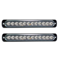 Warning Light Flashing Lights 12V-24V Strobe Warning Light, Breakdown Beacon LED Light Bar Red+Blue. 