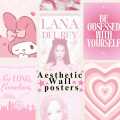 12 PINK AESTHETIC A6 POSTERS based on pink girlboss slay cute pinky girlhood coquette aesthetic posters. 
