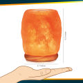 Himalayan Glow Salt Lamp, Wooden Base and Dimmable Bulb Control Night Lamp  (Crystal Salt). 