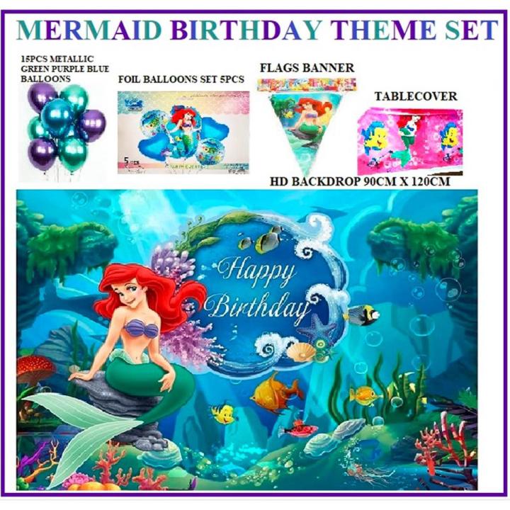 Mermaid Birthday Theme For Party Decorations Celebrations Supplies kids
