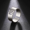 Skyrim Soviet Logo Hammer Sickle Ring Stainless Steel Opening Adjustable Vintage Jewelry Party Gift for Men and Women. 