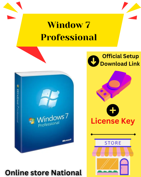 Windows 7 [Activate Online with License Key] | Daraz.pk