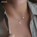 Ahmed Star Moon Pendant For Women New Bijoux Maxi Statement Necklaces Collier Jewelry. 