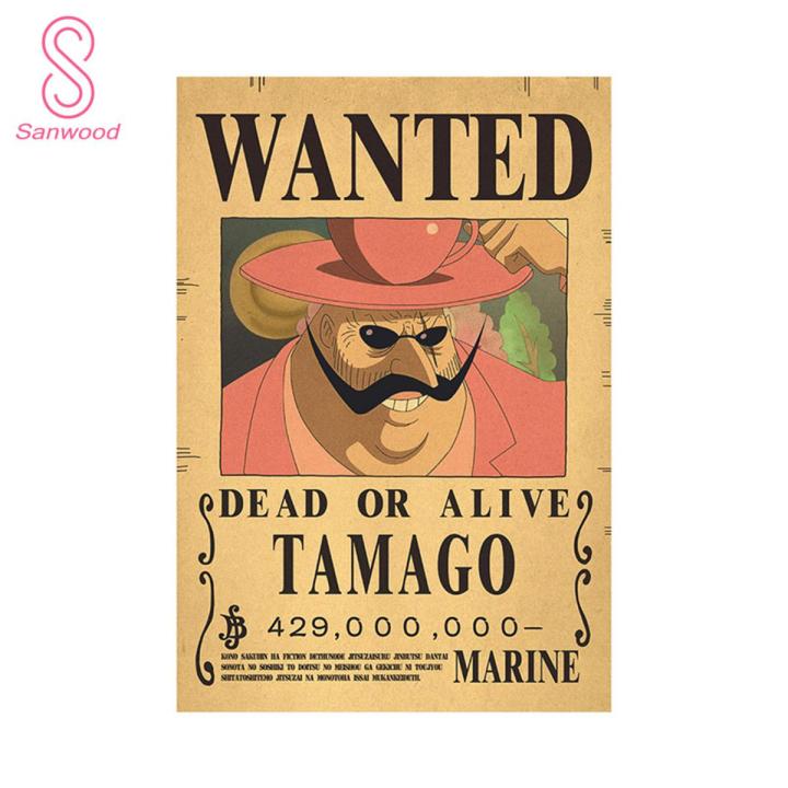 Anime Poster Clear Printing Dorm One Piece Wanted Luffy Wall Art Poster