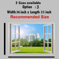3D Window View Wall Sticker, Vinyl Decal, Wallpaper for Home Living Room Decor And Office Decor. 