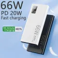 Teal™ 66W Fast Charge PD Power Bank 20000mAh Portable Fast Charging Powerbank With Digital Display, Compatible with All Phones. 