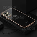 For Infinix Hot 12 Back Cover with Lanyard Fashion Shiny Plating Maple Leaf Design Camera Lens Protection Square Edge Soft Silicone Protective Phone Case. 